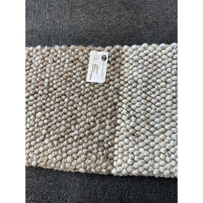La Playa Modern Plain Mottled Beaded Pebble Hand Woven Textured Wool Looped Pile Silver/Charcoal Grey/vory Rug-Origins-Rug Love - The Most Loved Rug Store