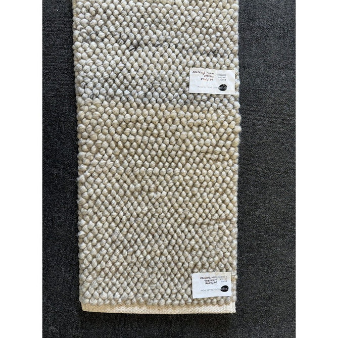 La Playa Modern Plain Mottled Beaded Pebble Hand Woven Textured Wool Looped Pile Silver/Charcoal Grey/vory Rug-Origins-Rug Love - The Most Loved Rug Store