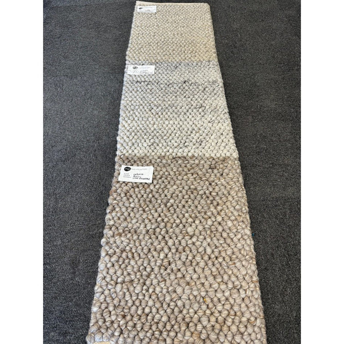 La Playa Modern Plain Mottled Beaded Pebble Hand Woven Textured Wool Looped Pile Silver/Charcoal Grey/vory Rug-Origins-Rug Love - The Most Loved Rug Store