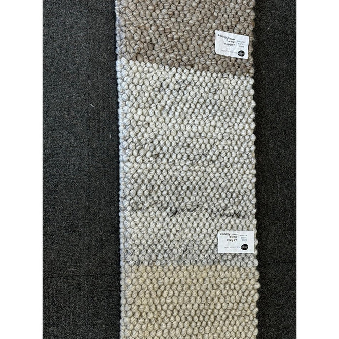 La Playa Modern Plain Mottled Beaded Pebble Hand Woven Textured Wool Looped Pile Silver/Charcoal Grey/vory Rug-Origins-Rug Love - The Most Loved Rug Store