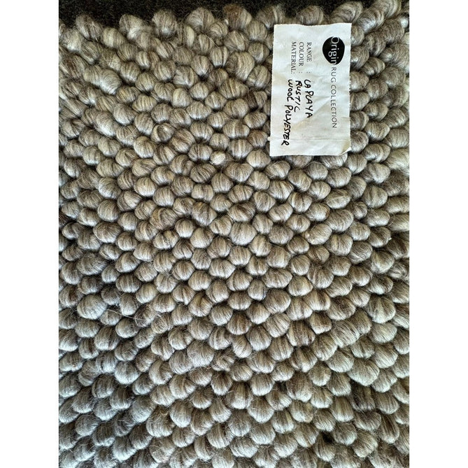 La Playa Modern Plain Mottled Beaded Pebble Hand Woven Textured Wool Looped Pile Silver/Charcoal Grey/vory Rug-Origins-Rug Love - The Most Loved Rug Store