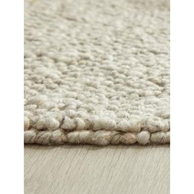 La Playa Modern Plain Mottled Beaded Pebble Hand Woven Textured Wool Looped Pile Silver/Charcoal Grey/vory Rug-Origins-Rug Love - The Most Loved Rug Store