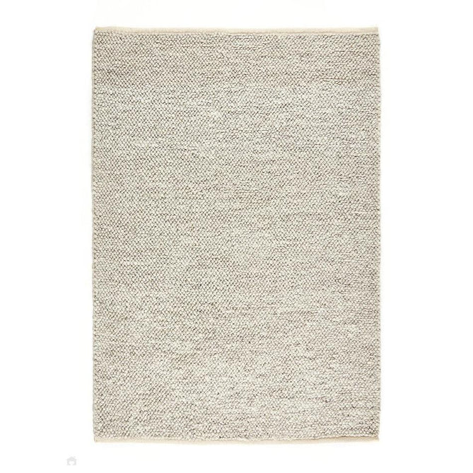 La Playa Modern Plain Mottled Beaded Pebble Hand Woven Textured Wool Looped Pile Silver/Charcoal Grey/vory Rug-Origins-Rug Love - The Most Loved Rug Store