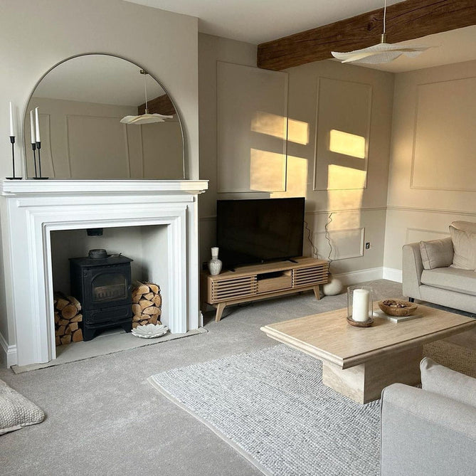 La Playa Modern Plain Mottled Beaded Pebble Hand Woven Textured Wool Looped Pile Silver/Ivory Rug 120x170cm-Shop Returns-Rug Love - The Most Loved Rug Store