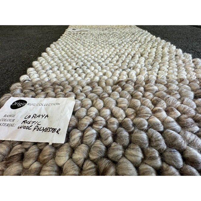La Playa Modern Plain Mottled Beaded Pebble Hand Woven Wool Flat-Pile Rustic Brown/Grey Rug-Origins-Rug Love - The Most Loved Rug Store