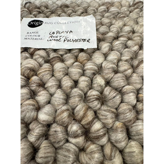 La Playa Modern Plain Mottled Beaded Pebble Hand Woven Wool Flat-Pile Rustic Brown/Grey Rug-Origins-Rug Love - The Most Loved Rug Store