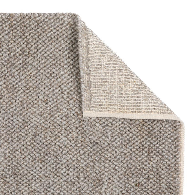 La Playa Modern Plain Mottled Beaded Pebble Hand Woven Wool Looped Pile Rustic Brown/Grey Rug