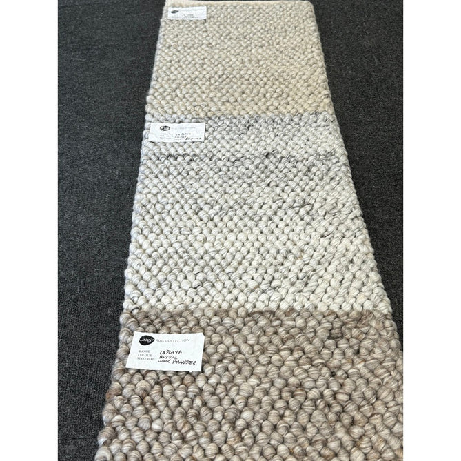 La Playa Modern Plain Mottled Beaded Pebble Hand Woven Wool Looped Pile Rustic Brown/Grey Rug-Origins-Rug Love - The Most Loved Rug Store