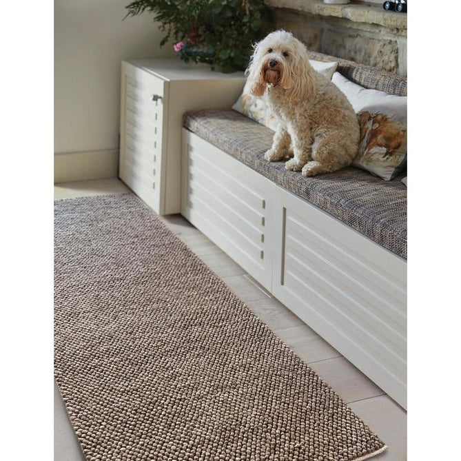 La Playa Modern Plain Mottled Beaded Pebble Hand Woven Wool Looped Pile Rustic Brown/Grey Rug-Origins-Rug Love - The Most Loved Rug Store