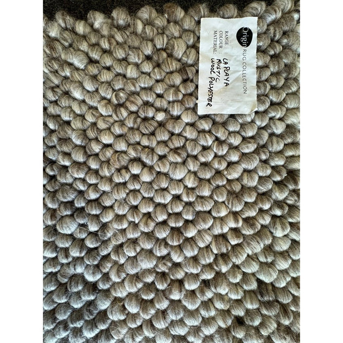 La Playa Modern Plain Mottled Beaded Pebble Hand Woven Wool Looped Pile Rustic Brown/Grey Rug-Origins-Rug Love - The Most Loved Rug Store