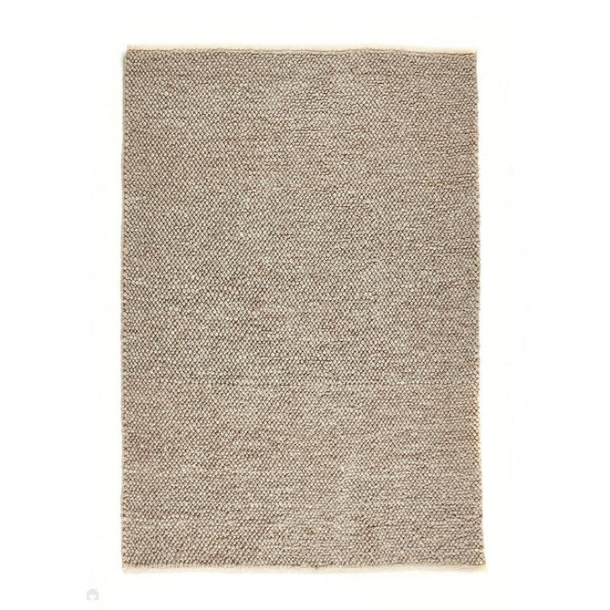La Playa Modern Plain Mottled Beaded Pebble Hand Woven Wool Looped Pile Rustic Brown/Grey Rug-Origins-Rug Love - The Most Loved Rug Store