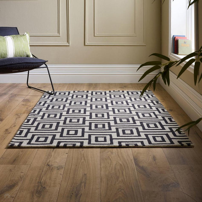 Labyrinth White/Black Rug-Origins-Rug Love - The Most Loved Rug Store