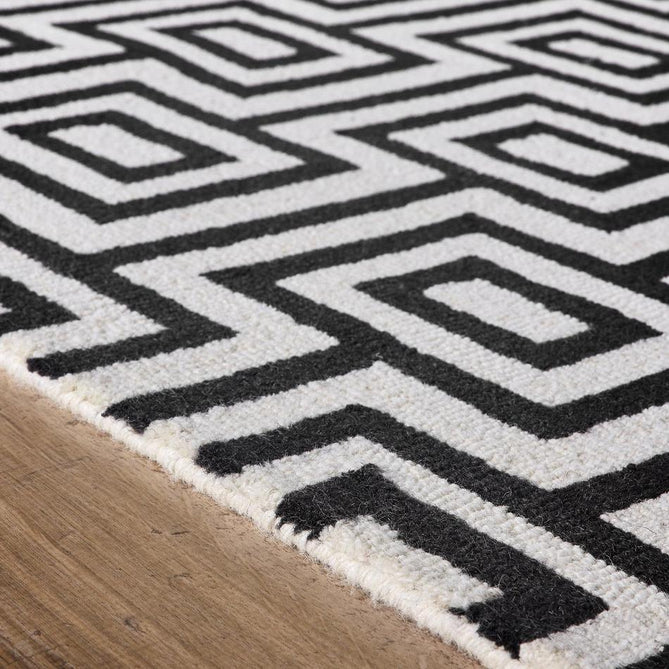Labyrinth White/Black Rug-Origins-Rug Love - The Most Loved Rug Store