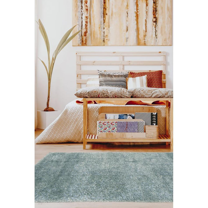 Lagom Shaggy Duck Egg Rug-Melrose-Rug Love - The Most Loved Rug Store