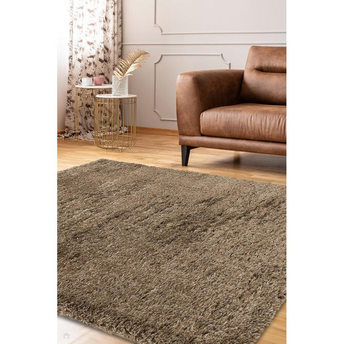Lagom Shaggy Light Brown Rug-Melrose-Rug Love - The Most Loved Rug Store