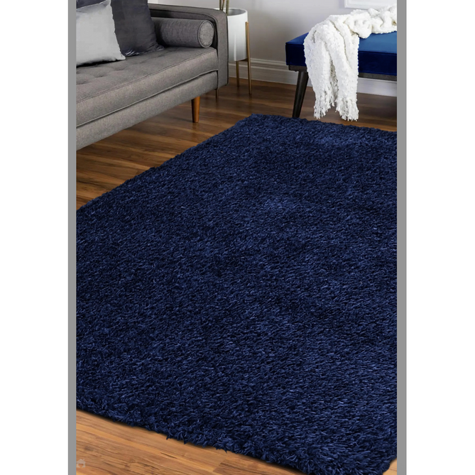 Lagom Shaggy Navy Rug-Melrose-Rug Love - The Most Loved Rug Store