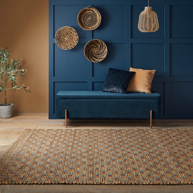 Lagos Jute Modern Geometric Checkerboard Hand-Woven Textured Flat-Pile Multicolour Rug-Oriental Weavers-Rug Love - The Most Loved Rug Store
