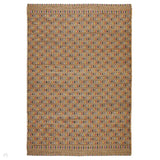 Lagos Jute Modern Geometric Checkerboard Hand-Woven Textured Flat-Pile Multicolour Rug
