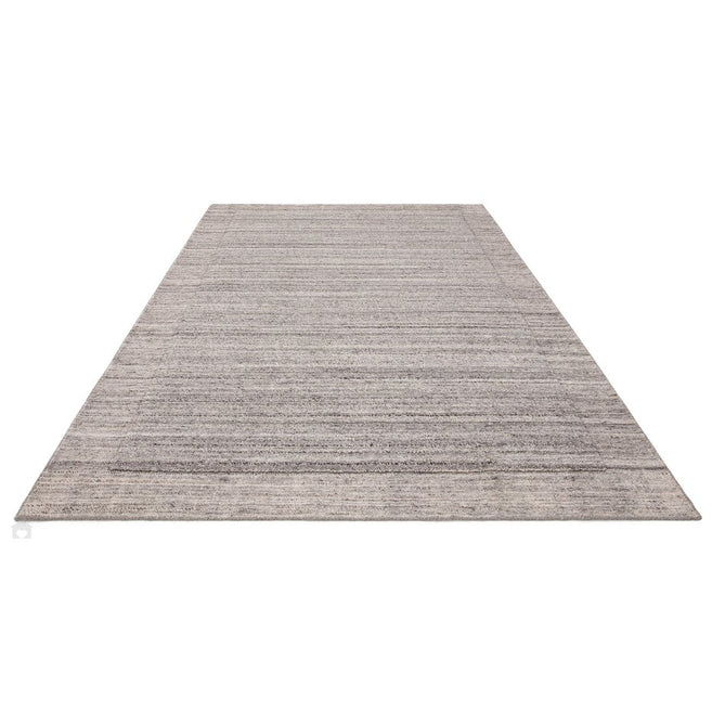 Larson Modern Plain Hi-Low Border Hand-Woven Textured Looped Wool Low Short Pile Charcoal Grey Rug-Asiatic Carpets-Rug Love - The Most Loved Rug Store