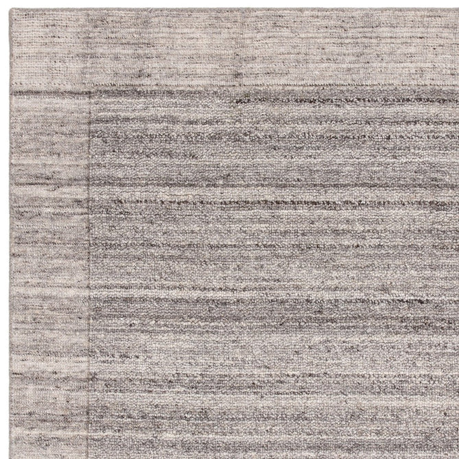 Larson Modern Plain Hi-Low Border Hand-Woven Textured Looped Wool Low Short Pile Charcoal Grey Rug-Asiatic Carpets-Rug Love - The Most Loved Rug Store