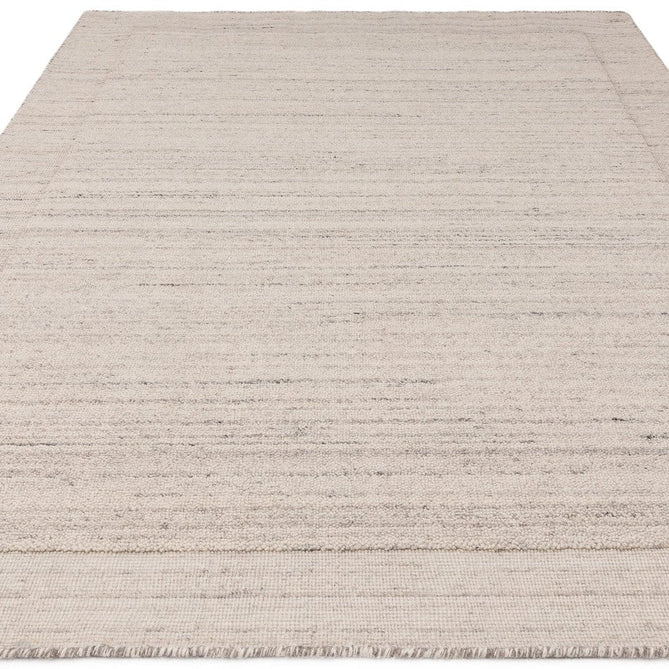 Larson Modern Plain Hi-Low Border Hand-Woven Textured Looped Wool Low Short Pile Ivory Rug-Asiatic Carpets-Rug Love - The Most Loved Rug Store