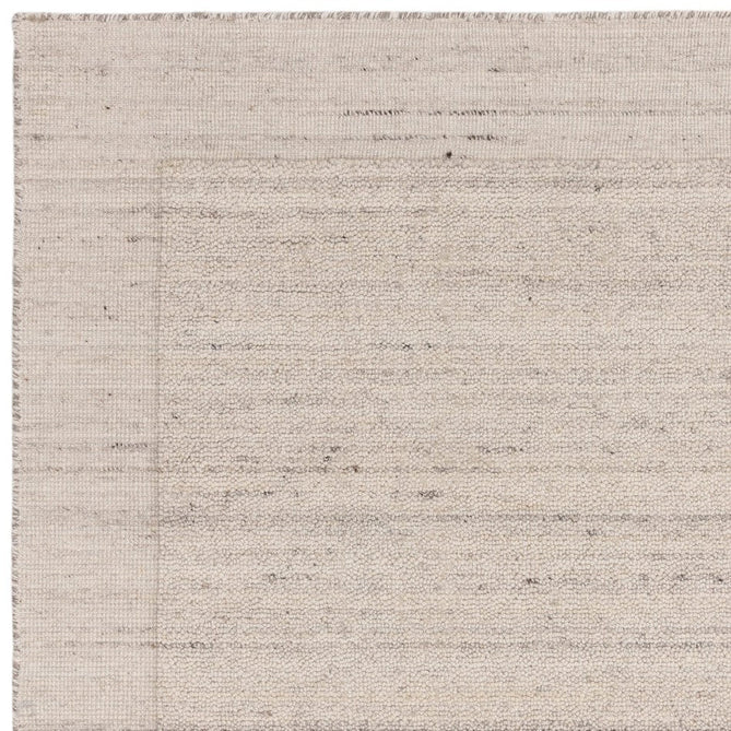 Larson Modern Plain Hi-Low Border Hand-Woven Textured Looped Wool Low Short Pile Ivory Rug-Asiatic Carpets-Rug Love - The Most Loved Rug Store
