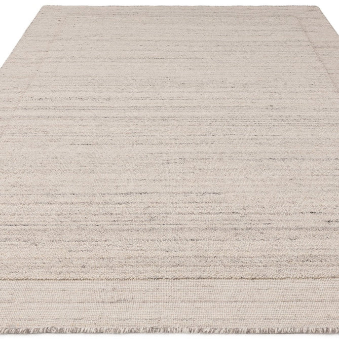 Larson Modern Plain Hi-Low Border Hand-Woven Textured Looped Wool Low Short Pile Ivory Rug-Asiatic Carpets-Rug Love - The Most Loved Rug Store