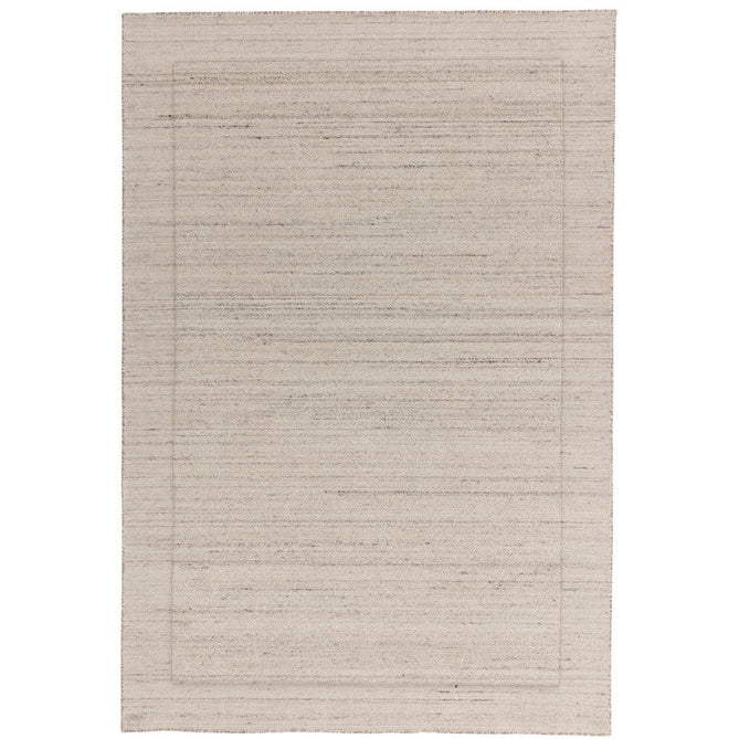 Larson Modern Plain Hi-Low Border Hand-Woven Textured Looped Wool Low Short Pile Ivory Rug-Asiatic Carpets-Rug Love - The Most Loved Rug Store