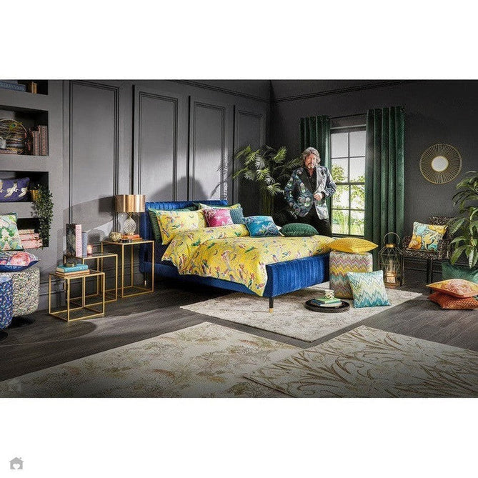 Laurence Llewelyn-Bowen Damask Modern Floral Ornate Abstract Border Metallic Shimmer Hi-Lo Textured Soft-Touch Polyester Low Profile Short Pile Pearl/Grey Rug-Think Rugs-Rug Love - The Most Loved Rug Store