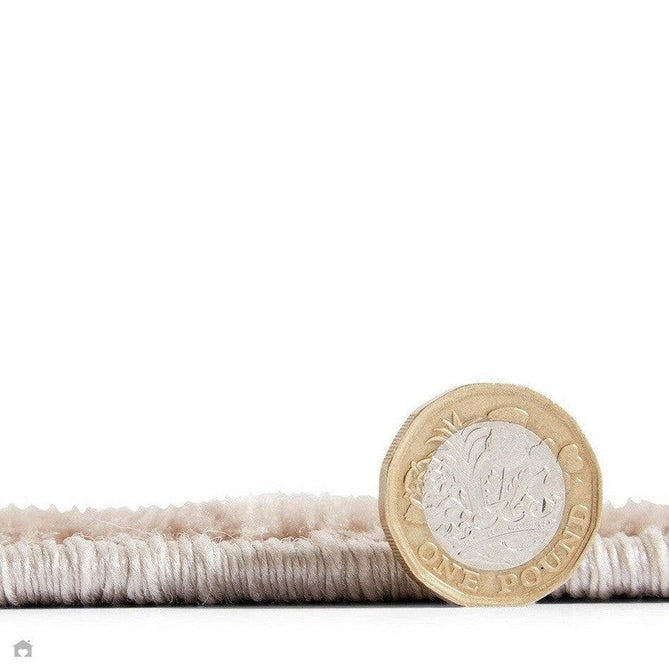 Laurence Llewelyn-Bowen Damask Modern Floral Ornate Abstract Border Metallic Shimmer Soft-Touch Smooth Textured Polyester Low Profile Short Pile Beige/Bronze/Blush/Terracotta Rug-Think Rugs-Rug Love - The Most Loved Rug Store