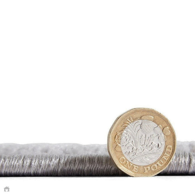 Laurence Llewelyn-Bowen Damask Modern Floral Ornate Abstract Border Metallic Shimmer Soft-Touch Smooth Textured Polyester Low Profile Short Pile Pearl Grey/Silver Grey/Blush/Terracotta Rug-Think Rugs-Rug Love - The Most Loved Rug Store