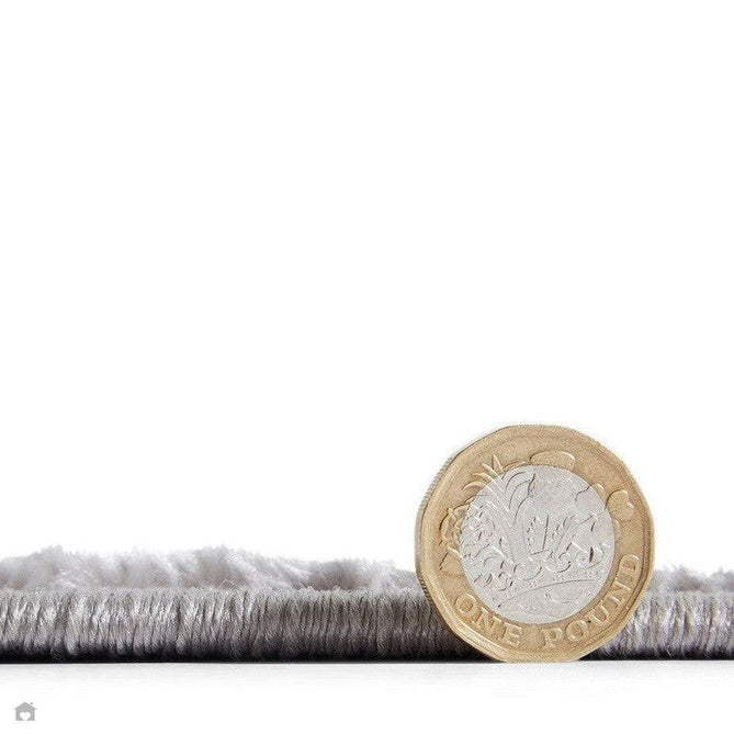Laurence Llewelyn-Bowen Imperial Modern Floral Ornate Abstract Metallic Shimmer Hi-Lo Textured Soft-Touch Polyester Low Profile Short Pile Silver Rug-Think Rugs-Rug Love - The Most Loved Rug Store