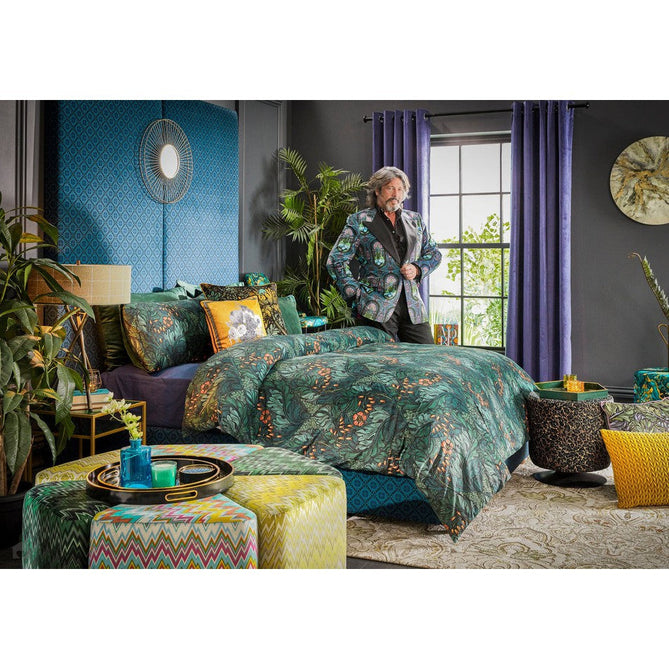 Laurence Llewelyn-Bowen Imperial Modern Floral Ornate Abstract Metallic Shimmer Hi-Lo Textured Soft-Touch Polyester Low Profile Short Pile Slate Rug-Think Rugs-Rug Love - The Most Loved Rug Store