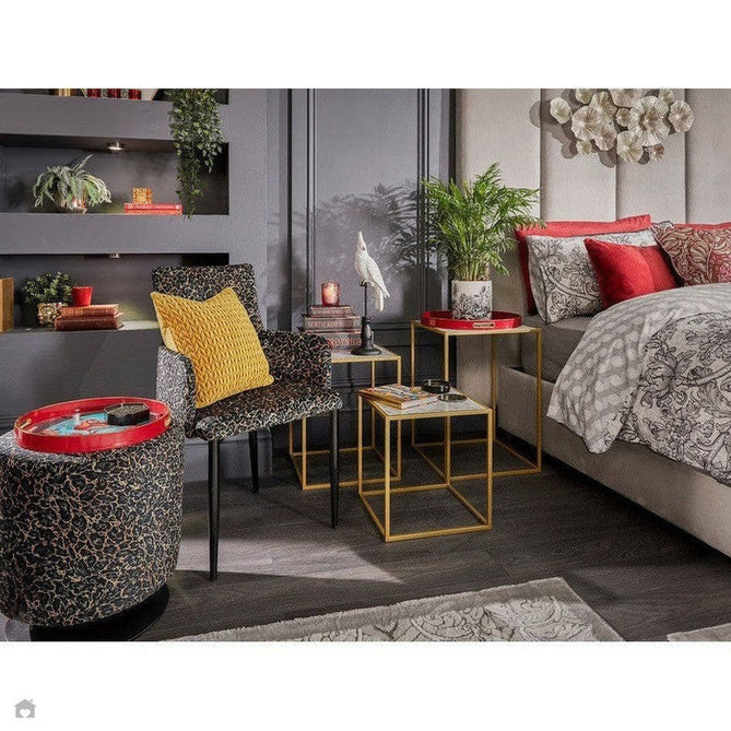 Laurence Llewelyn-Bowen Imperial Modern Floral Ornate Abstract Metallic Shimmer Soft-Touch Smooth Textured Polyester Short Pile Beige/Bronze/Blush/Terracotta Rug-Think Rugs-Rug Love - The Most Loved Rug Store