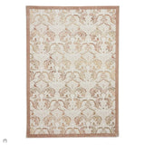 Laurence Llewelyn-Bowen Imperial Modern Floral Ornate Abstract Metallic Shimmer Soft-Touch Smooth Textured Polyester Short Pile Beige/Bronze/Blush/Terracotta Rug