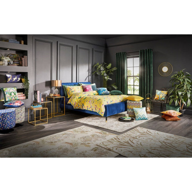 Laurence Llewelyn-Bowen Imperial Modern Floral Ornate Abstract Metallic Shimmer Soft-Touch Smooth Textured Polyester Short Pile Cool Grey/Charcoal Grey/Ivory Rug-Think Rugs-Rug Love - The Most Loved Rug Store