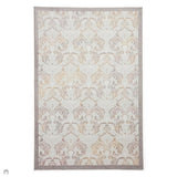 Laurence Llewelyn-Bowen Imperial Modern Floral Ornate Abstract Metallic Shimmer Soft-Touch Smooth Textured Polyester Short Pile Pearl Grey/Silver Rug