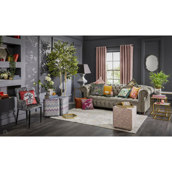 Laurence Llewelyn-Bowen Imperial Modern Floral Ornate Abstract Metallic Shimmer Soft-Touch Smooth Textured Polyester Short Pile Rich Wine/Deep Mauve/Ivory Rug-Think Rugs-Rug Love - The Most Loved Rug Store