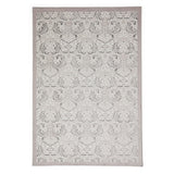 Laurence Llewelyn-Bowen Imperial Modern Floral Ornate Abstract Metallic Shimmer Soft-Touch Smooth Textured Polyester Short Pile Silver/Charcoal Grey/Ivory Rug
