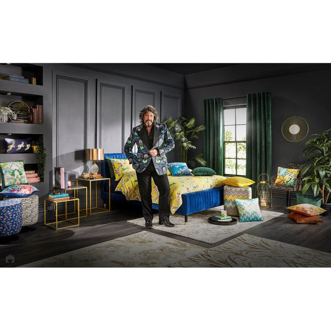 Laurence Llewelyn-Bowen Imperial Modern Floral Ornate Abstract Metallic Shimmer Soft-Touch Smooth Textured Polyester Short Pile Slate Grey/Charcoal Grey/Ivory Rug-Think Rugs-Rug Love - The Most Loved Rug Store