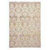 Laurence Llewelyn-Bowen Imperial Modern Floral Ornate Abstract Metallic Shimmer Soft-Touch Smooth Textured Polyester Short Pile Warm Gold/Champagne/Ivory Rug