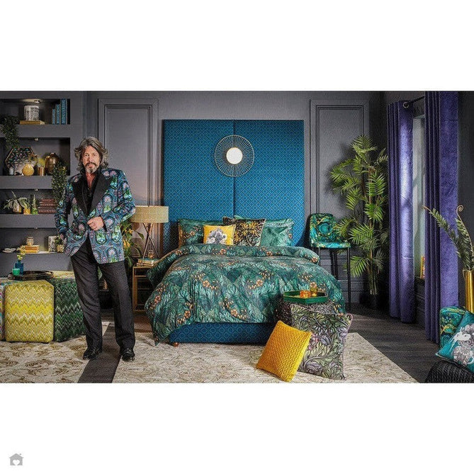 Laurence Llewelyn-Bowen Tropicana Modern Floral Ornate Abstract Border Metallic Shimmer Hi-Lo Textured Soft-Touch Polyester Low Profile Short Pile Pearl/Grey Rug-Think Rugs-Rug Love - The Most Loved Rug Store