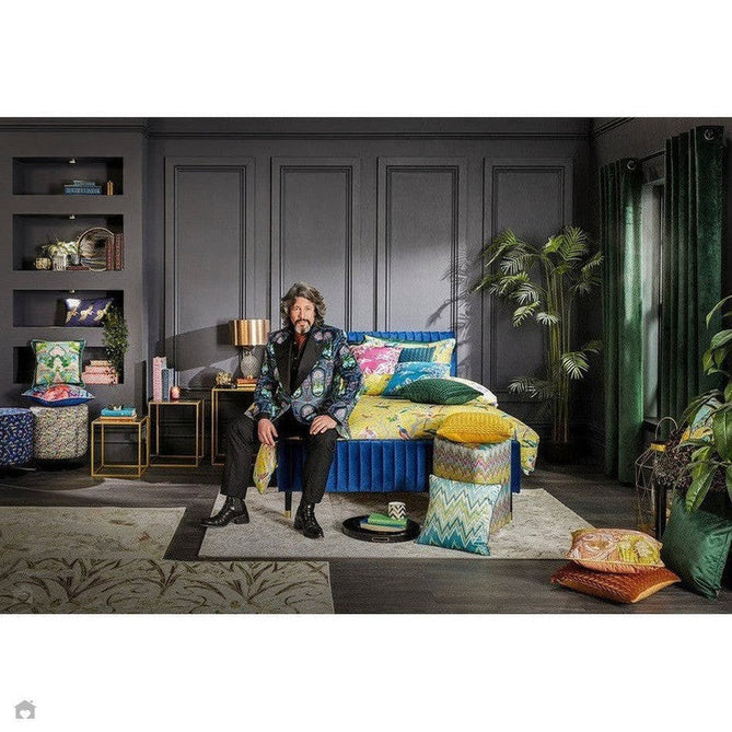 Laurence Llewelyn-Bowen Tropicana Modern Floral Ornate Abstract Border Metallic Shimmer Soft-Touch Smooth Textured Polyester Low Profile Short Pile Pearl Grey/Grey Silver Rug-Think Rugs-Rug Love - The Most Loved Rug Store