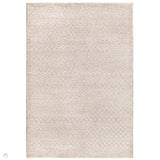 Laurent LA01 Modern Plain Distressed Subtle Geometric Checker Space-Dyed Tonal Textured Soft-Touch Durable Fine Yarn Polyester Low Profile Dense Short Pile Fringe Warm Beige/Golden Sand Rug