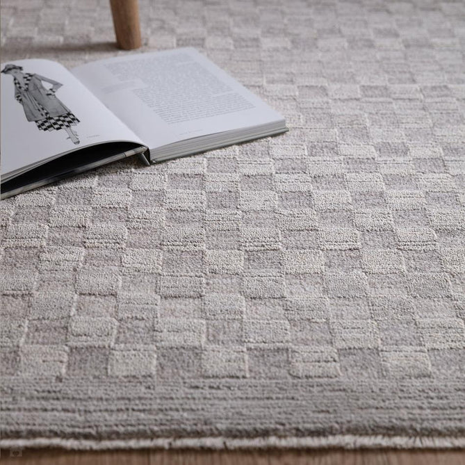 Laurent LA02 Modern Abstract Space-Dyed Tonal Textured Soft-Touch Durable Fine Yarn Polyester Low Profile Dense Short Pile Light Grey/Charcoal Grey/Cream Rug-Asiatic Carpets-Rug Love - The Most Loved Rug Store