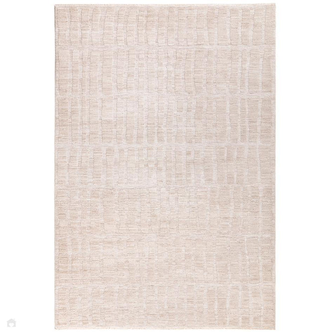Laurent LA08 Modern Abstract Space-Dyed Tonal Textured Soft-Touch Durable Fine Yarn Polyester Low Profile Dense Short Pile Warm Beige/Cream Rug-Asiatic Carpets-Rug Love - The Most Loved Rug Store