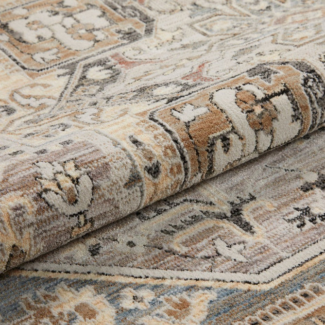 Legacy LEG05 Traditional Persian Medallion Border Soft-Touch Short Pile Polyester Flatweave Grey/Slate Rug-Concept Looms-Rug Love - The Most Loved Rug Store
