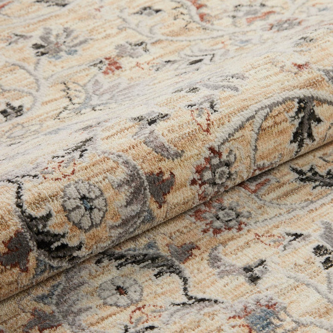 Legacy LEG06 Traditional Persian Medallion Border Soft-Touch Short Pile Polyester Flatweave Cream Rug-Concept Looms-Rug Love - The Most Loved Rug Store