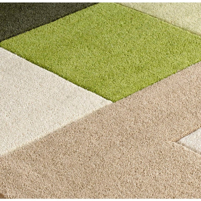 Lexus Modern Geometric Blocks Hand-Woven Carved Wool Green/Beige/Black/White Rug-Oriental Weavers-Rug Love - The Most Loved Rug Store