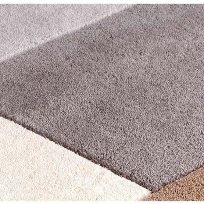 Lexus Modern Geometric Blocks Hand-Woven Carved Wool Neutral/Beige/Grey/Brown Runner-Oriental Weavers-Rug Love - The Most Loved Rug Store